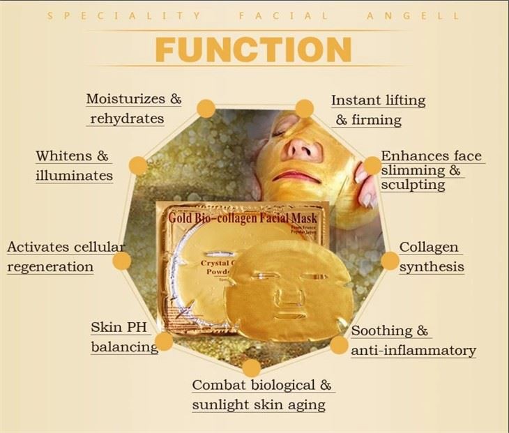 crystal collagen gold powder facial mask